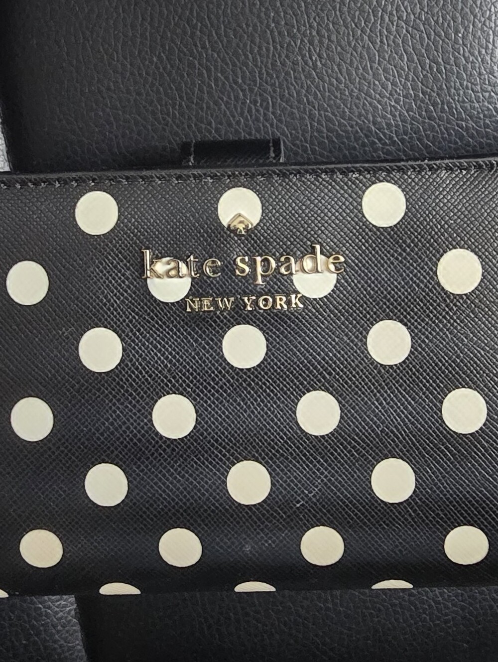 kate spade Black and Cream Polka Dot Wallet